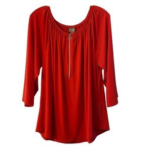 Chico’s off the shoulder zip blouse